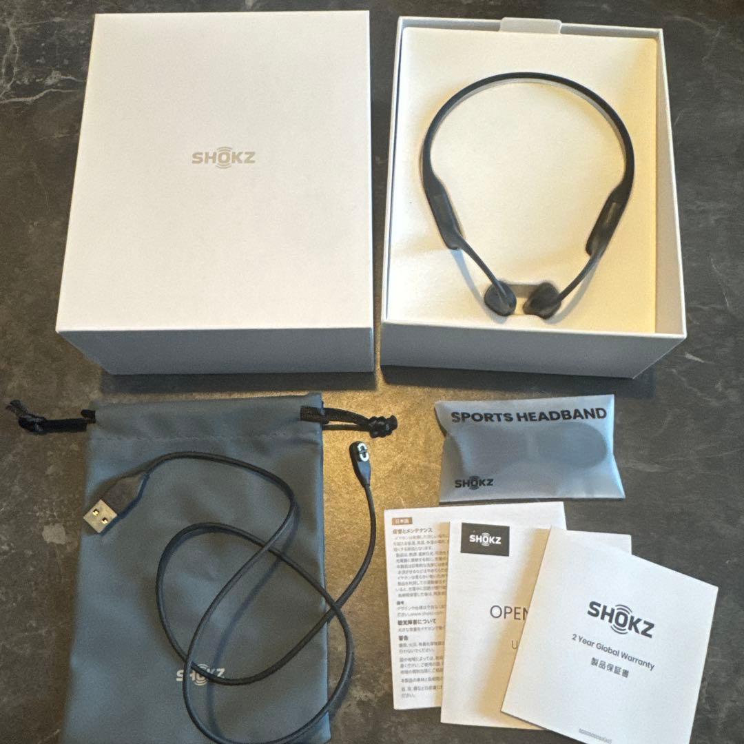 【SHOKZ】OPENRUN Mini 骨伝導イヤホン ブラック