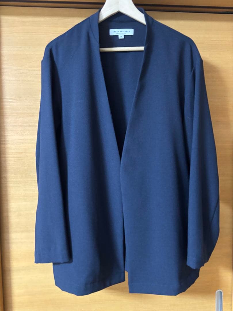 URBAN RESEARCH ノーカラージャケット+スラックス セットアップ　紺