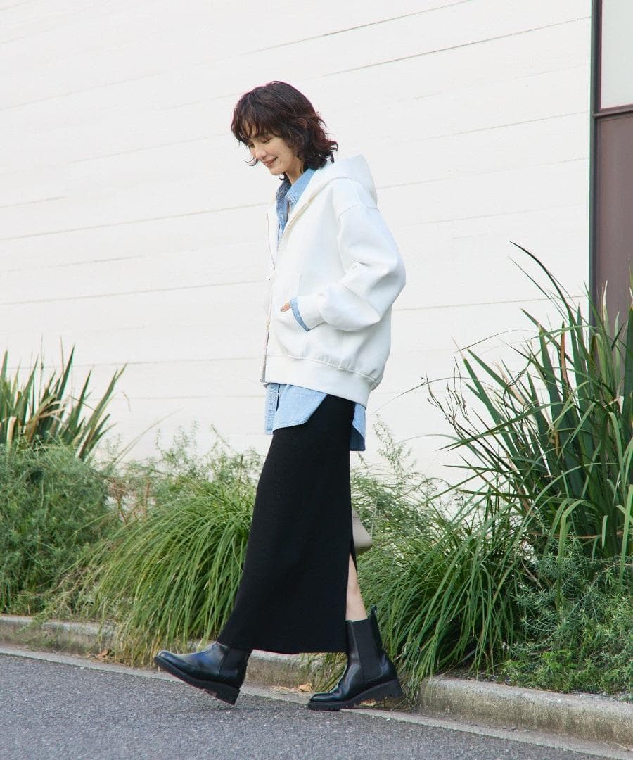 新品 RIVE DROITE リバイバル バックテールZIPパーカー ホワイト