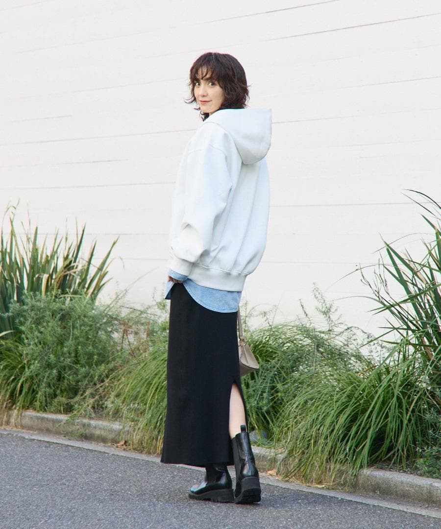 新品 RIVE DROITE リバイバル バックテールZIPパーカー ホワイト