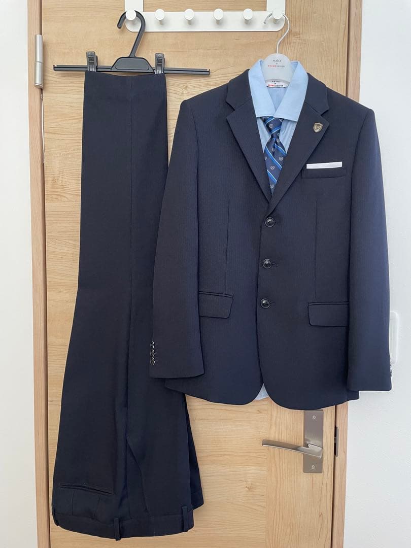 【美品】ビームス キッズフォーマルスーツwaltz by BEAMS 165A紺