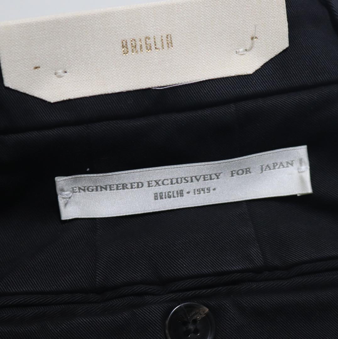 新品訳【ブリリア 1949】ERCOLANO ノープリーツパンツ 黒 46