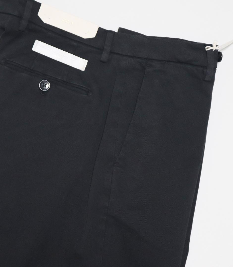 新品訳【ブリリア 1949】ERCOLANO ノープリーツパンツ 黒 46