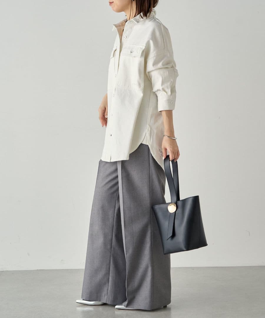 LOUNGEDRESS【Ｓサイズ登場！】ダメージデニムシャツ オフホワイト