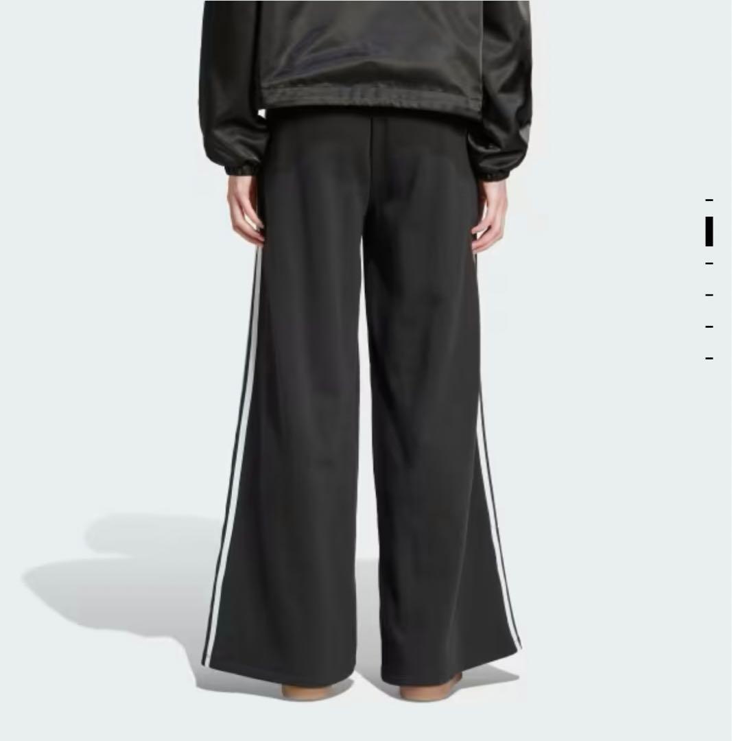 新品adidas スリーストライプス ルーズ フレンチテリー ワイドレッグパンツ