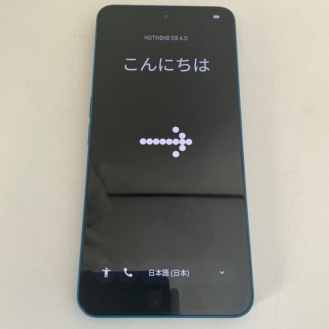 【極美品】Nothing Phone(3a)ブルー256GB楽天限定色 ケース付