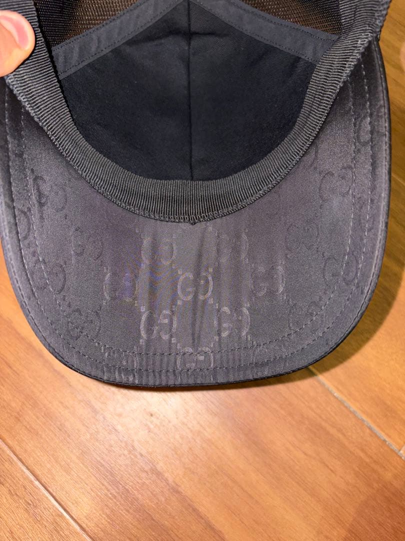 GUCCI グッチ ggパターン メッシュキャップ Mサイズ ブラック