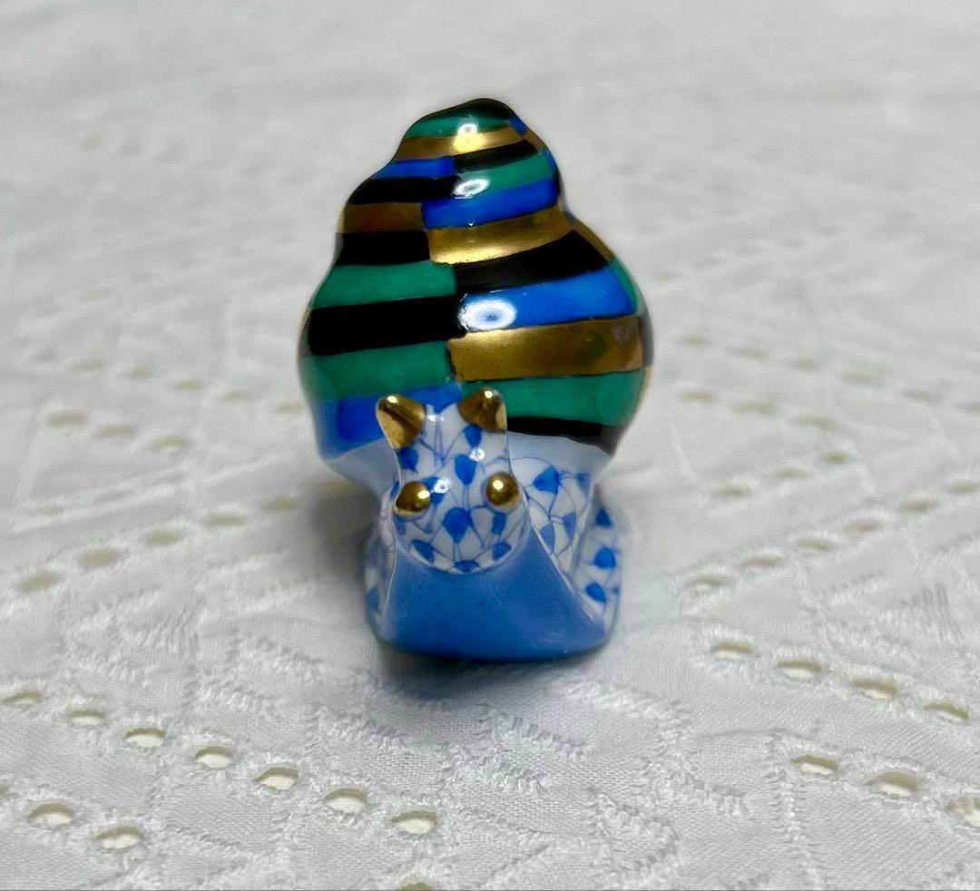 ヘレンド カラフルなガラス製カタツムリ置物