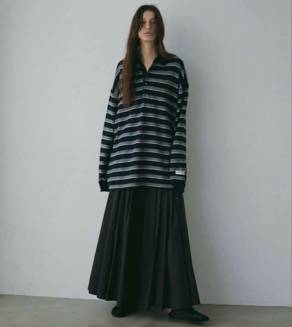 ETRETOKYO マルチボーダーニットポロ NAVY