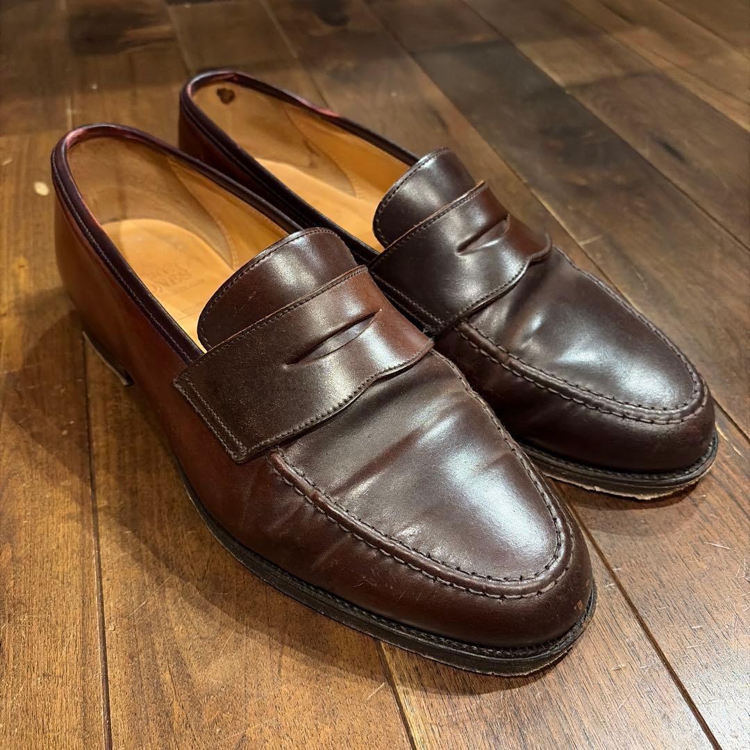 CROCKETT&JONES ダークブラウン レザー ローファー※送料込