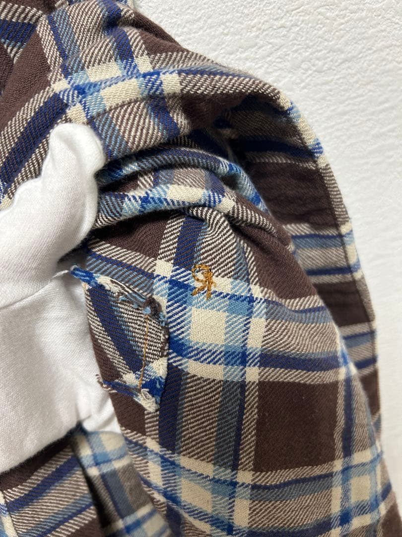 45R チェック柄 シャツ　ワンピース