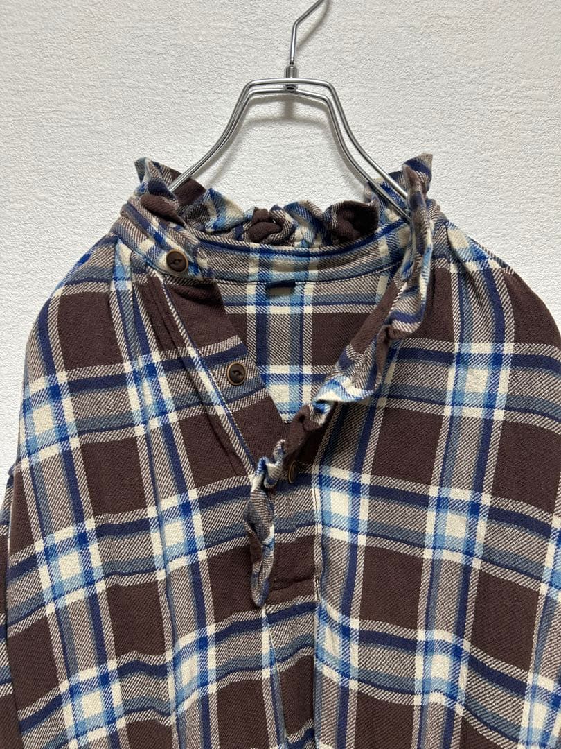 45R チェック柄 シャツ　ワンピース