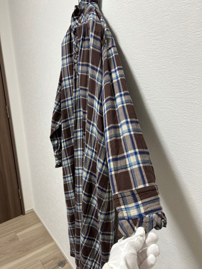 45R チェック柄 シャツ　ワンピース