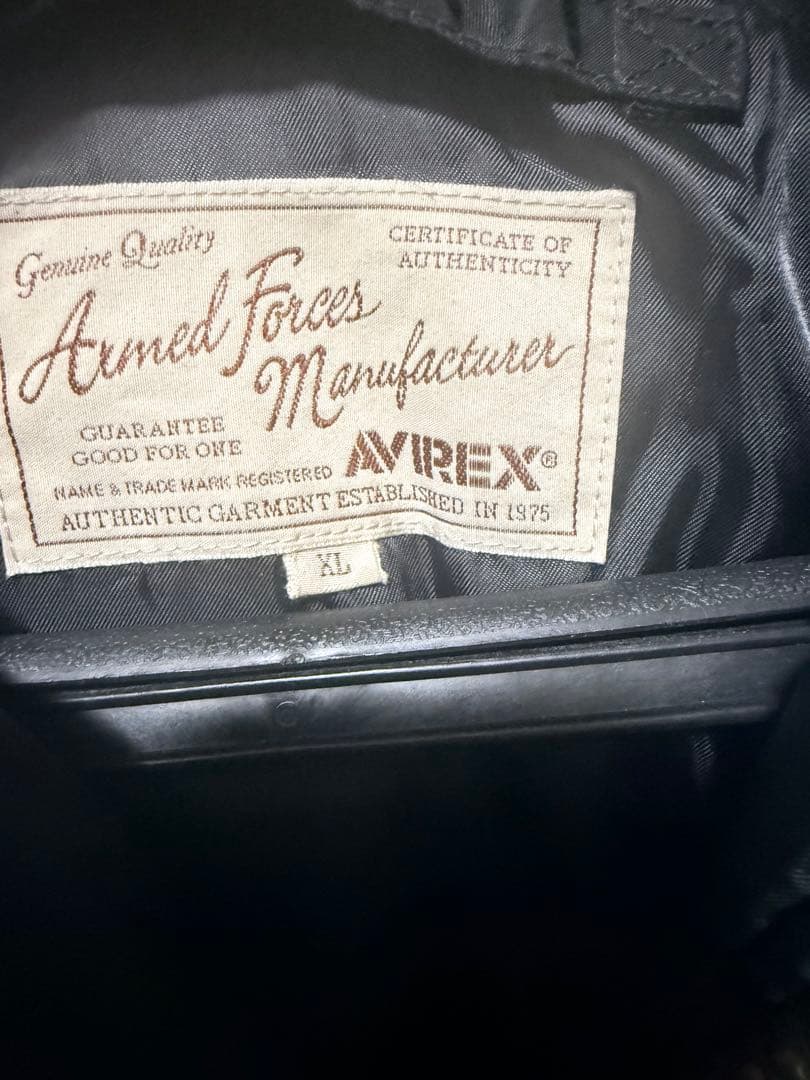 AVIREX ミリタリージャケット N3B XL 黒