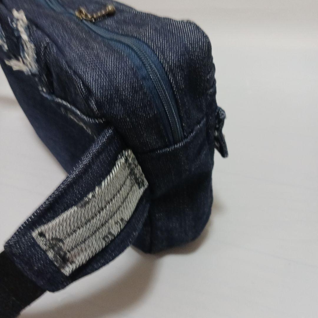 ☆しらゆり☆　リメイクデニム　①ボックス型ウエストポーチ②ショルダーバッグ