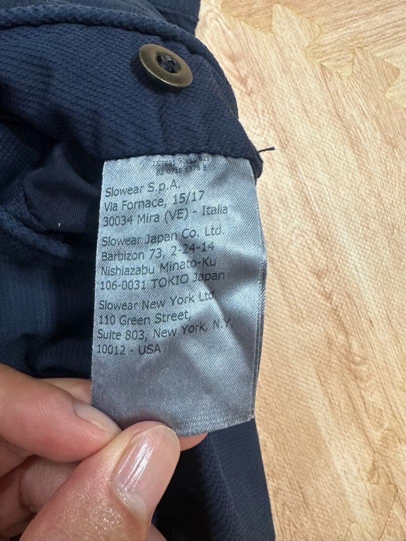 インコテックス　ネイビー スリムフィット チノパン