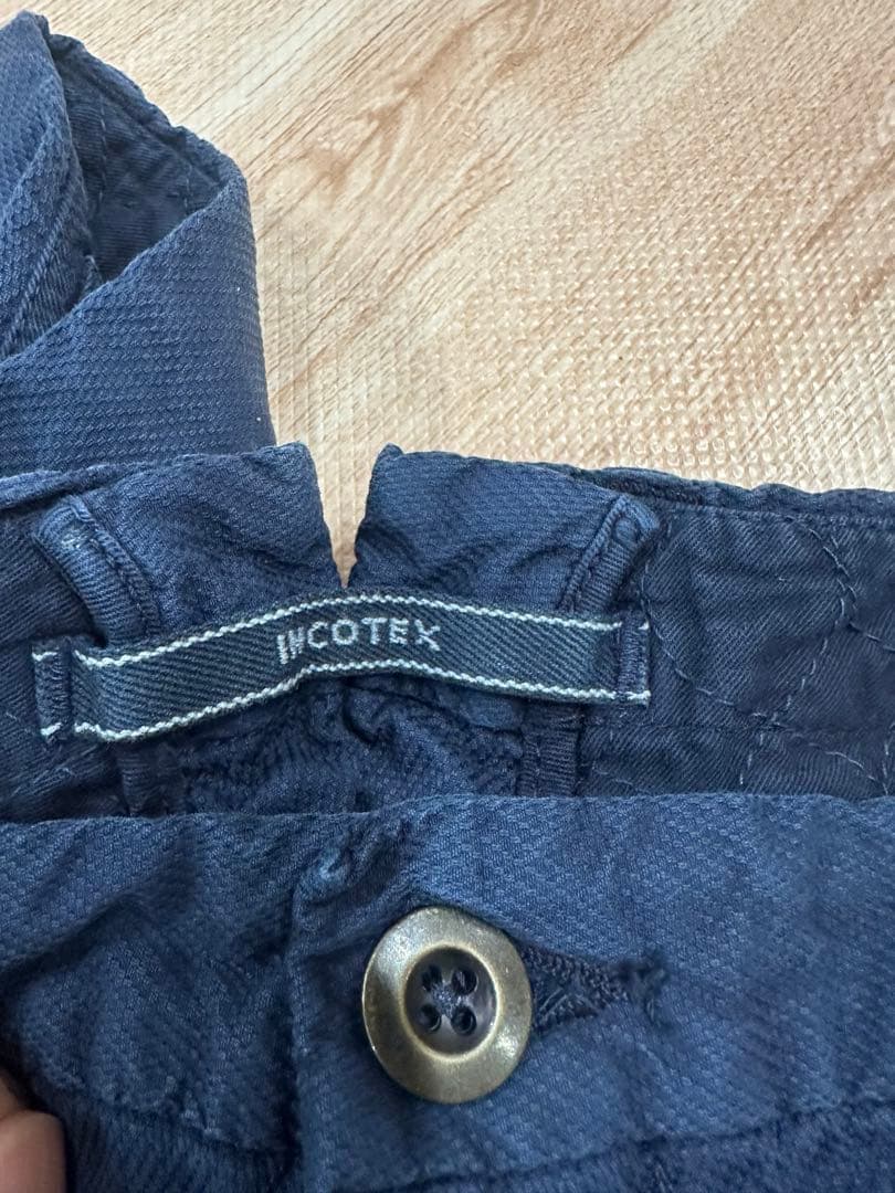 インコテックス　ネイビー スリムフィット チノパン