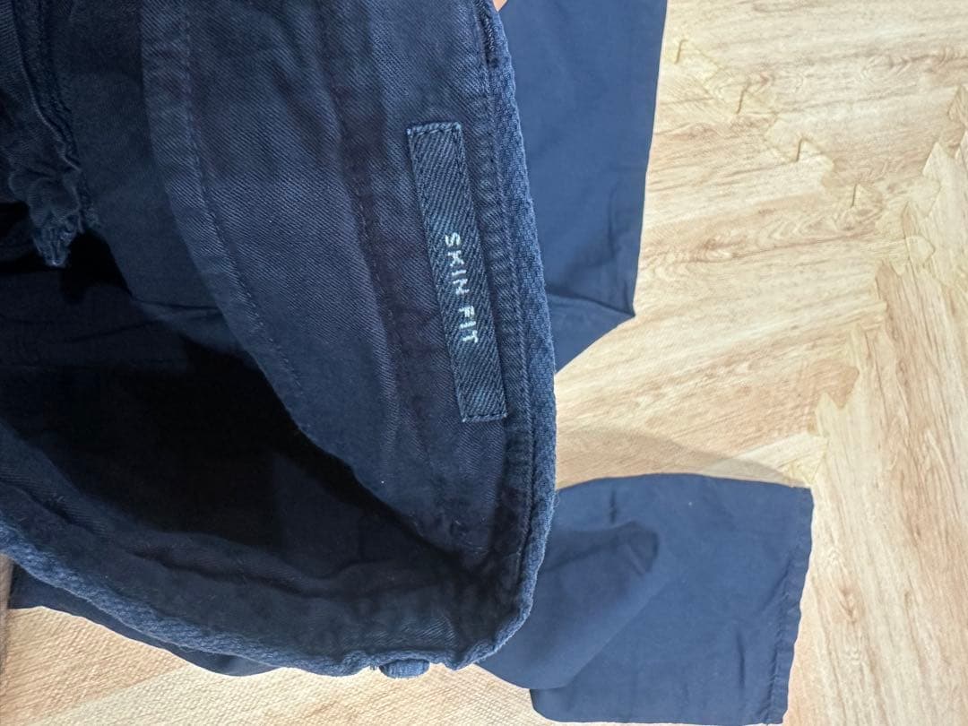 インコテックス　ネイビー スリムフィット チノパン