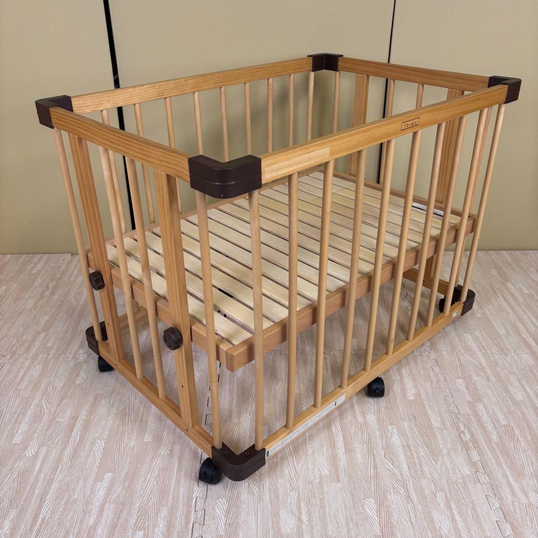 除菌清掃済☆綺麗☆ファルスカ　ミニジョイントベッド　ネオ　ナチュラル　すのこ床板