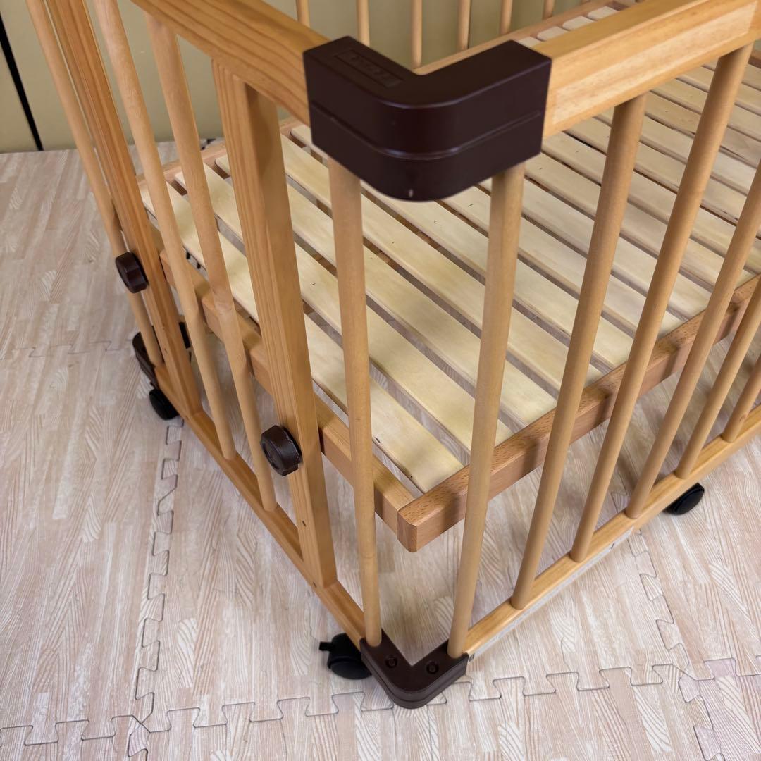 除菌清掃済☆綺麗☆ファルスカ　ミニジョイントベッド　ネオ　ナチュラル　すのこ床板