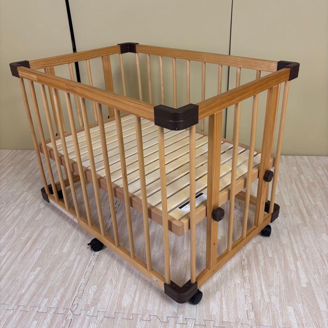 除菌清掃済☆綺麗☆ファルスカ　ミニジョイントベッド　ネオ　ナチュラル　すのこ床板