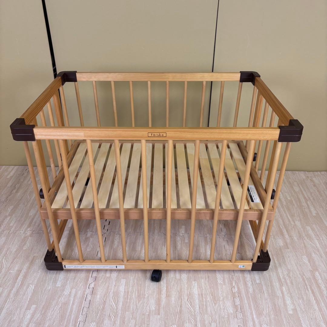 除菌清掃済☆綺麗☆ファルスカ　ミニジョイントベッド　ネオ　ナチュラル　すのこ床板