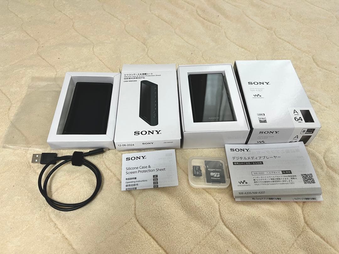 SONY NW-A307 BC 64GB microsd 128gb ケース