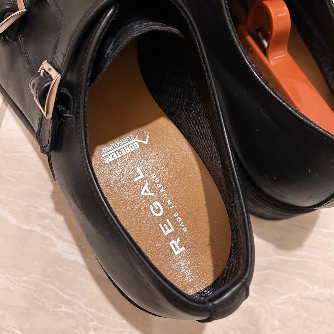 リーガル　ゴアテックス　 ダブルモンク　ビジネスシューズ　25.5