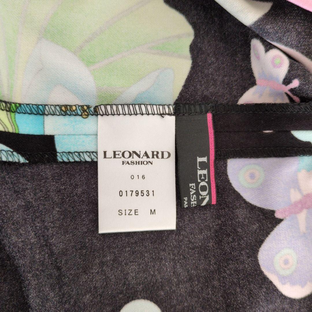 レオナール花柄 黒長袖トップス