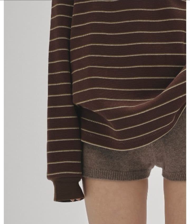 【未使用品】TODAYFUL Border Long T-shirts ブラウン