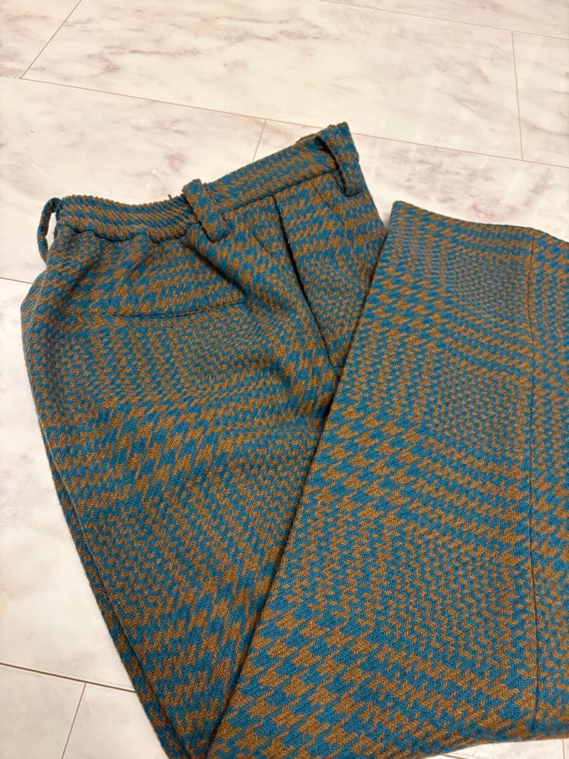 未使用 Maison Special 千鳥 ジャガード タックパンツ