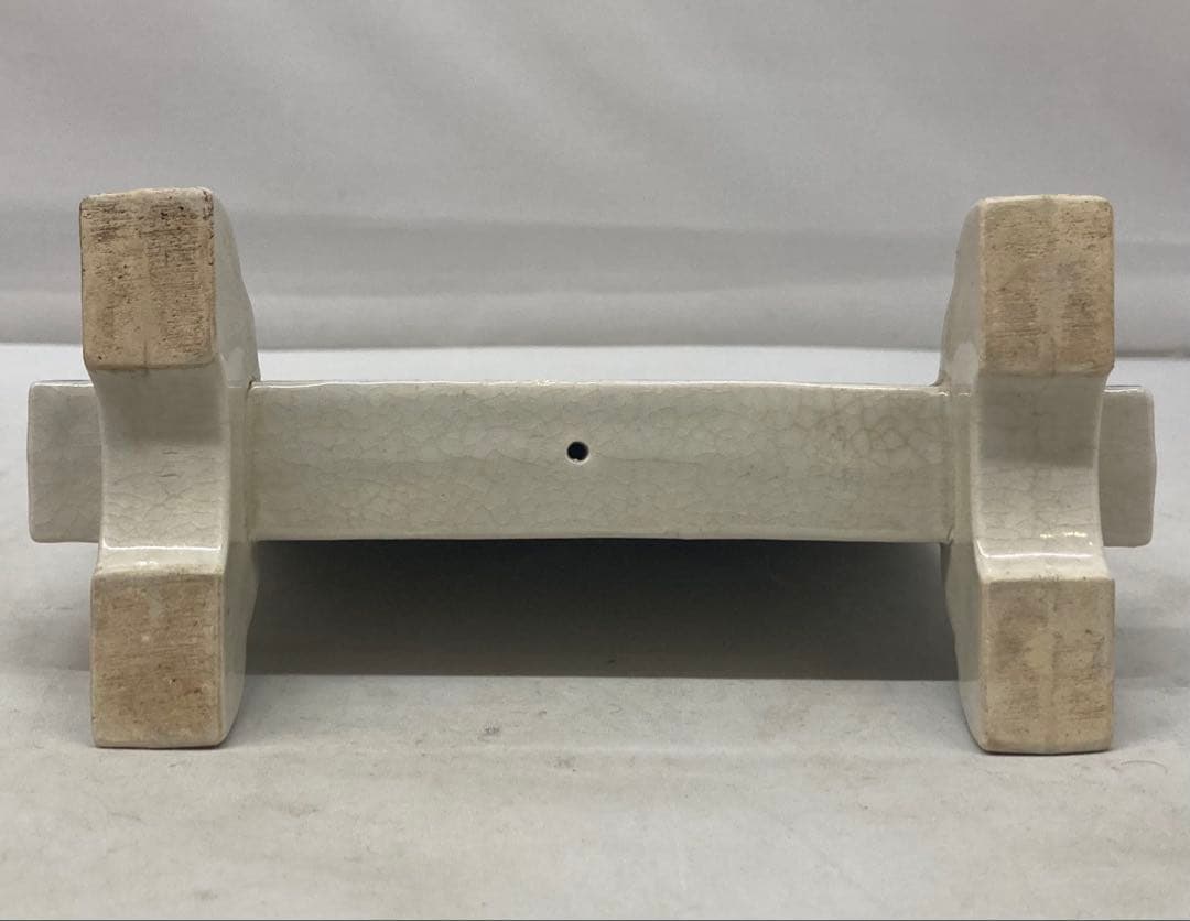 B441b「色絵山水・竹梅図硯屏」清水焼　京焼　文房具