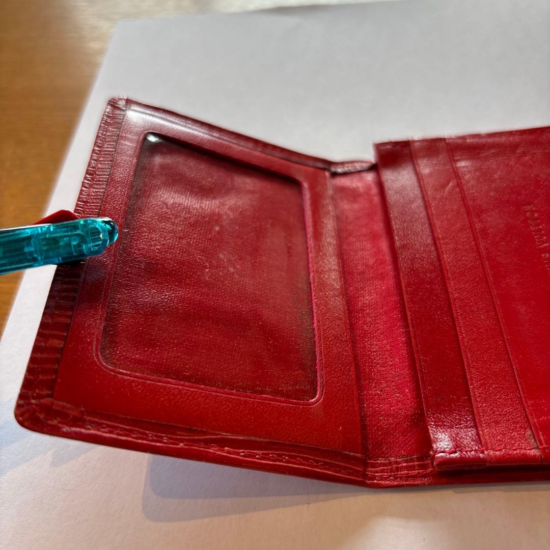 希少 LOUIS VUITTON 赤 レザー 名刺入れ 1980年代