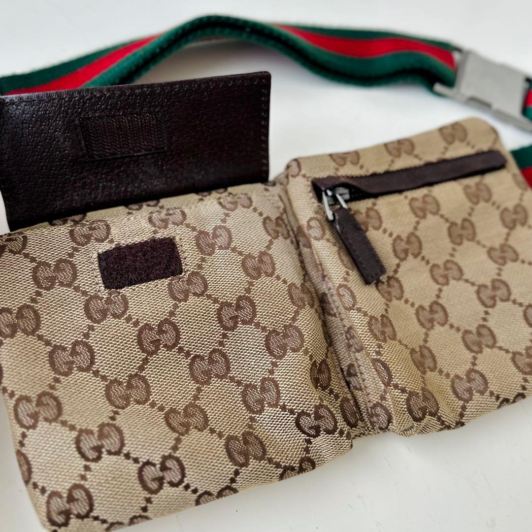 【D.H様】GUCCI GG柄 シェリーライン ボディバッグ　ウェストポーチ