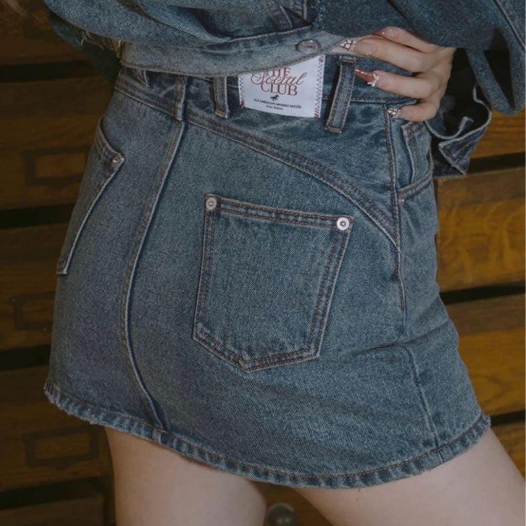 新品未使用 Darich ダーリッチ バックカーブデニムミニスカート Mサイズ