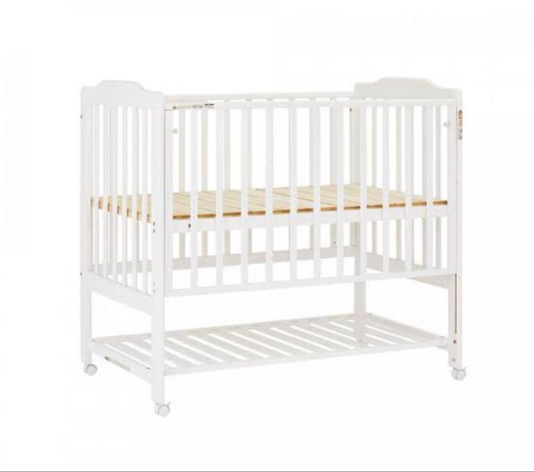 【送料込】カトージ　ハイシートベビーベッドⅡ レギュラー　すのこ床板　収納付き