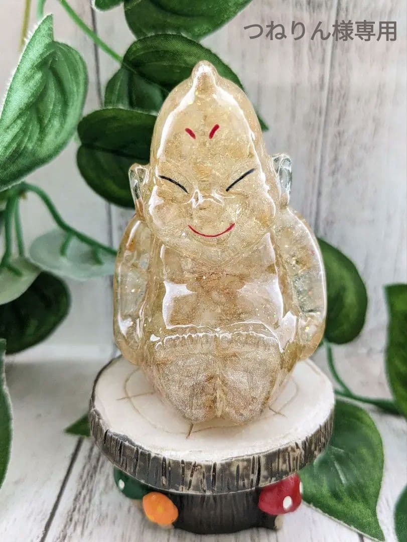 【つねりん】シトリンのビリケンさん形オルゴナイト☆他３点
