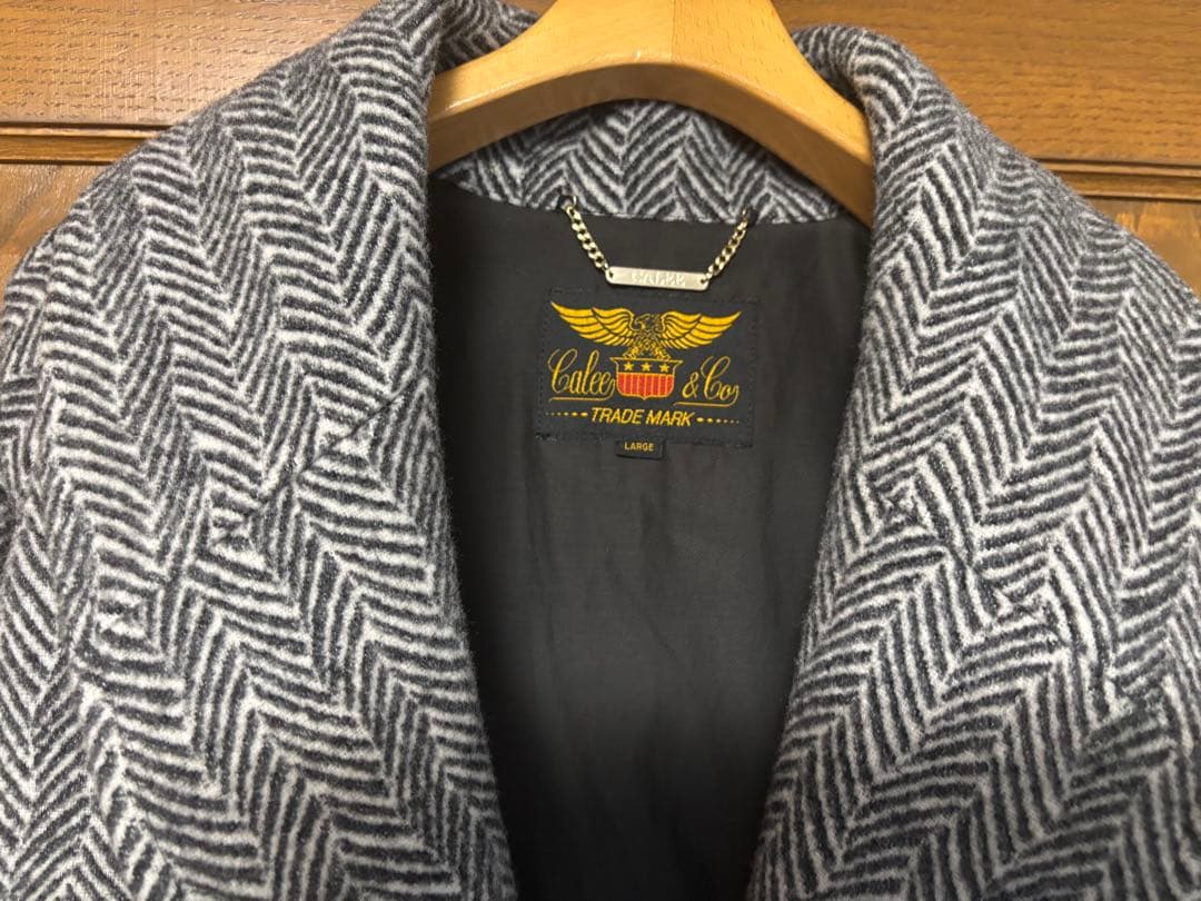 Caliber & Co. ヘリンボーン ダッフルコート Lサイズ