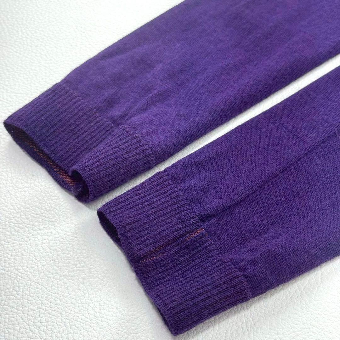 美品✨エトロ ペイズリー柄 チュニック ワンピース 長袖 ウール混 パープル