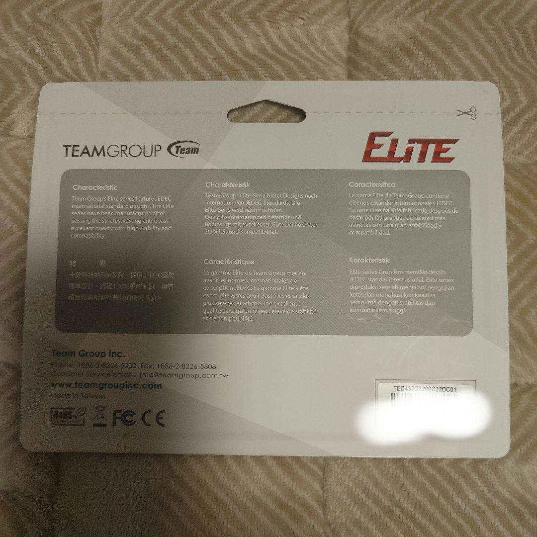 メモリー TEAM GROUP ELITE 32gb ddr4 3200mhz