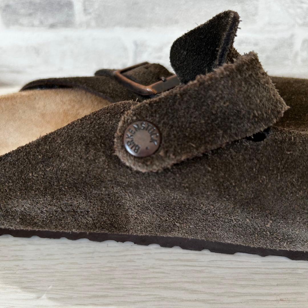 【美品】ビルケンシュトック ボストン 38 24.5 スエード サンダル