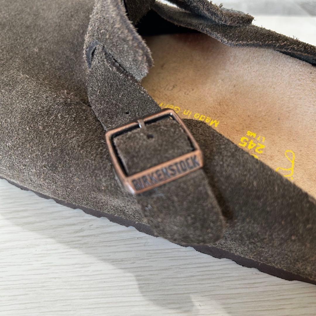 【美品】ビルケンシュトック ボストン 38 24.5 スエード サンダル