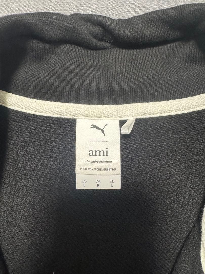 ⭐️ヘイデイ　PUMA ami x PUMA ブラックハーフジップトレーナー