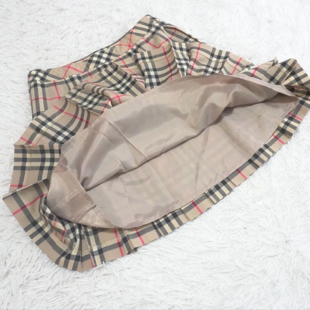 極美品 BURBERRY プリーツスカート ノバチェック ミニ ウール 三陽商会