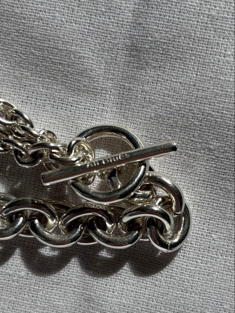 美品　All Blues ダブルチェーンネックレス　42cm