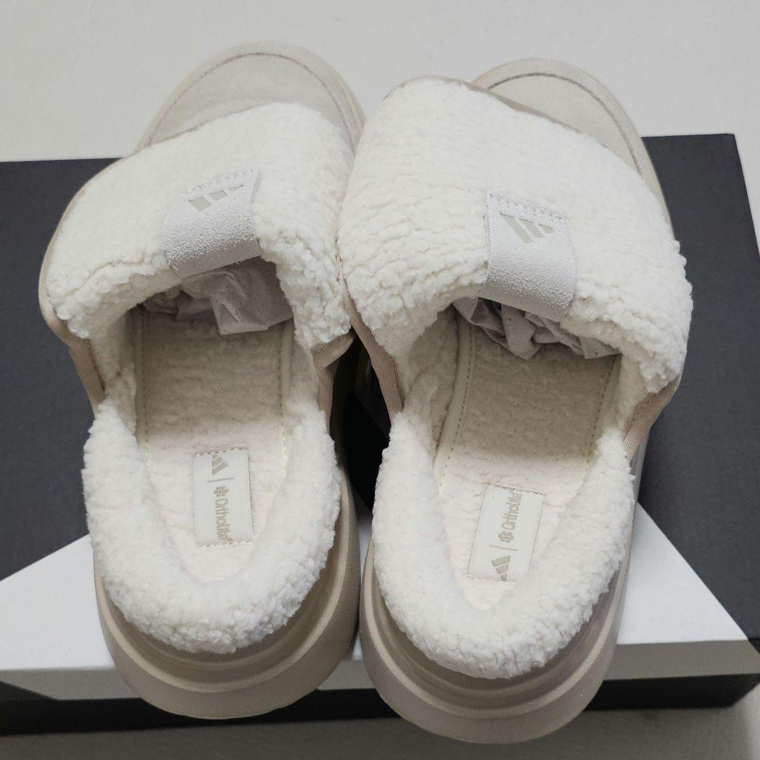 大人気★adidas★アディダス★23.5㎝★ボア付き★ミュール★ベージュ