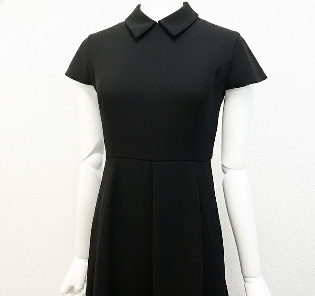 極美品 約9万円 YOKOCHANヨーコチャン フレンチ襟付ロング ワンピ40