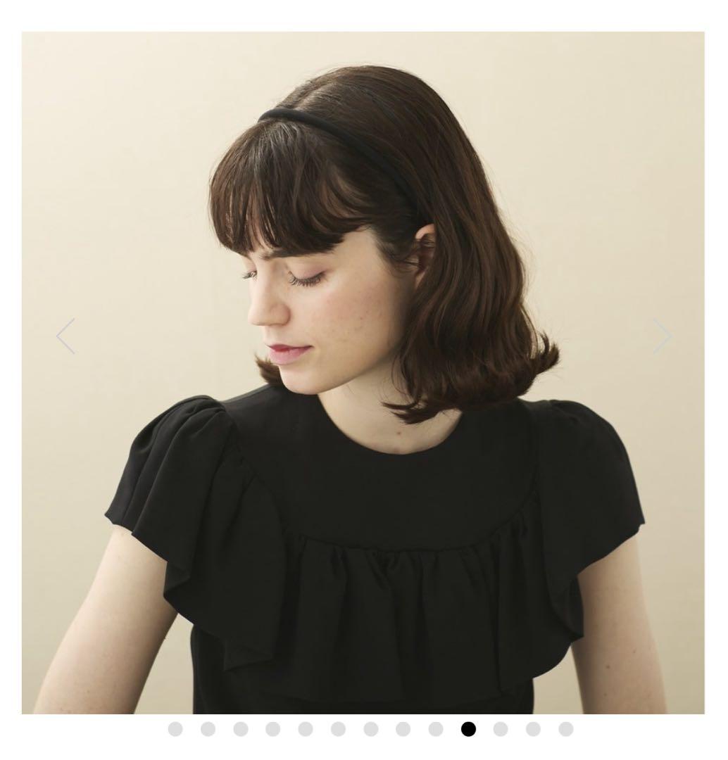 ALEXANDRE DE PARIS カチューシャ ブラック　サテン