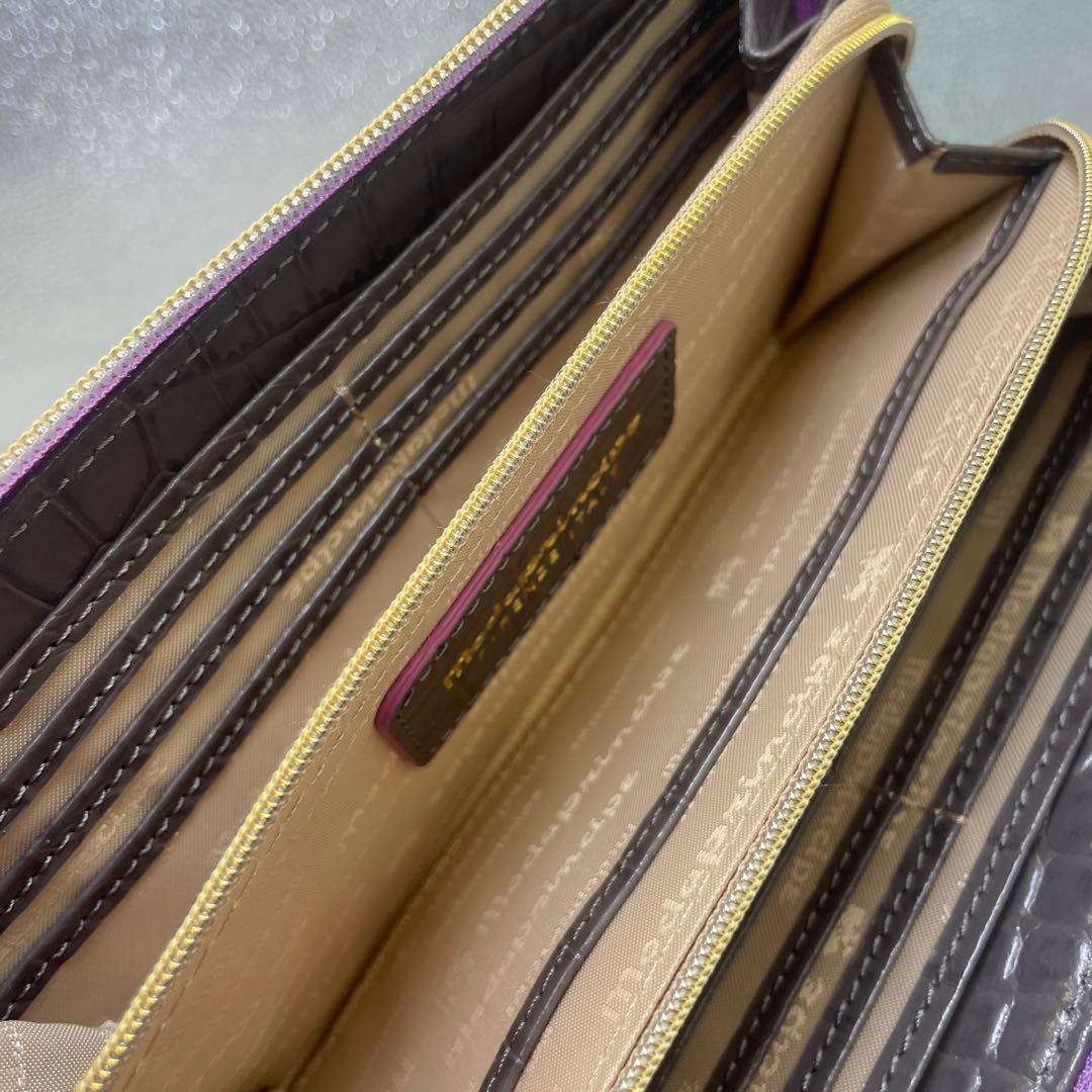 モーダプリンチペ　L字ファスナー　クロコ型押し　長財布　ロングウォレット