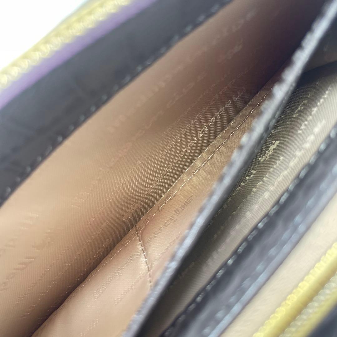 モーダプリンチペ　L字ファスナー　クロコ型押し　長財布　ロングウォレット